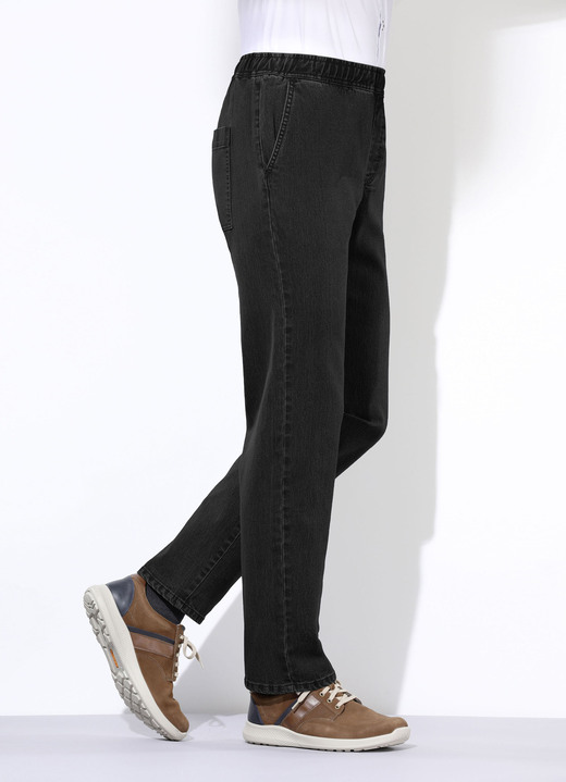 Jeans - Schlupfjeans in 3 Farben, in Größe 024 bis 060, in Farbe JEANSBLAU Ansicht 7