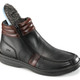 Stiefeletten - GINO GALANTE, gefütterte Herren-Boots, Winterschuhe, mit herausnehmbarem Fußbett – Farbe SCHWARZ-BURGUND – Ansicht 2 Stiefeletten - GINO GALANTE, gefütterte Herren-Boots, Winterschuhe, mit herausnehmbarem Fußbett, in Größe 040 bis 047, in Farbe SCHWARZ-BURGUND – Farbe SCHWARZ-BURGUND – Ansicht 2