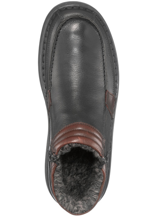 Stiefeletten - GINO GALANTE, gefütterte Herren-Boots, Winterschuhe, mit herausnehmbarem Fußbett Ansicht 5 Stiefeletten - GINO GALANTE, gefütterte Herren-Boots, Winterschuhe, mit herausnehmbarem Fußbett, in Größe 040 bis 047, in Farbe SCHWARZ-BURGUND Ansicht 5