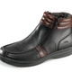 Stiefeletten - GINO GALANTE, gefütterte Herren-Boots, Winterschuhe, mit herausnehmbarem Fußbett – Farbe SCHWARZ-BURGUND – Ansicht 1 Stiefeletten - GINO GALANTE, gefütterte Herren-Boots, Winterschuhe, mit herausnehmbarem Fußbett, in Größe 040 bis 047, in Farbe SCHWARZ-BURGUND – Farbe SCHWARZ-BURGUND – Ansicht 1