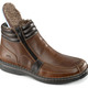 Stiefeletten - GINO GALANTE, gefütterte Herren-Boots, Winterschuhe, mit herausnehmbarem Fußbett – Farbe COGNAC-MOKKA – Ansicht 2 Stiefeletten - GINO GALANTE, gefütterte Herren-Boots, Winterschuhe, mit herausnehmbarem Fußbett, in Größe 040 bis 047, in Farbe SCHWARZ-BURGUND – Farbe COGNAC-MOKKA – Ansicht 2