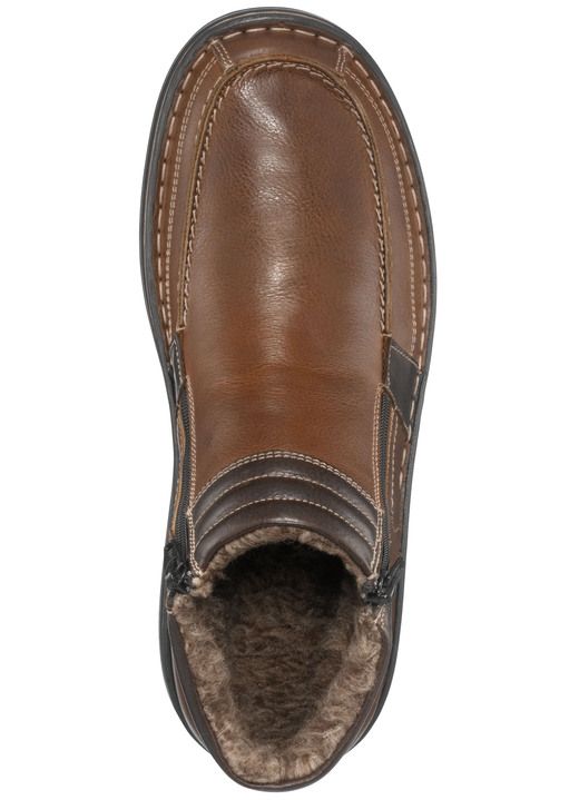 Stiefeletten - GINO GALANTE, gefütterte Herren-Boots, Winterschuhe, mit herausnehmbarem Fußbett, in Größe 040 bis 047, in Farbe SCHWARZ-BURGUND Ansicht 9