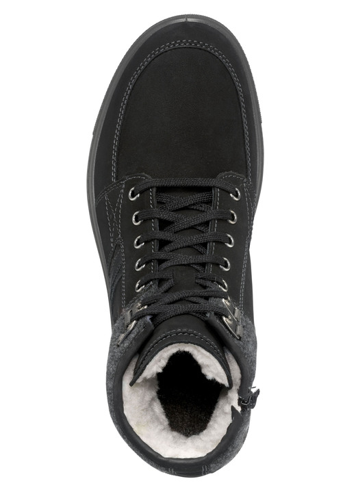 Stiefeletten - Schnür-Boot in modernem Design, in Größe 039 bis 046, in Farbe SCHWARZ Ansicht 2