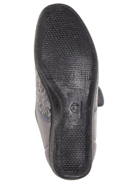 Hausschuhe - Laurina, klassische Damen-Klettschuhe, mit elastischem Samt, in Größe 036 bis 042, in Farbe BORDEAUX Ansicht 8