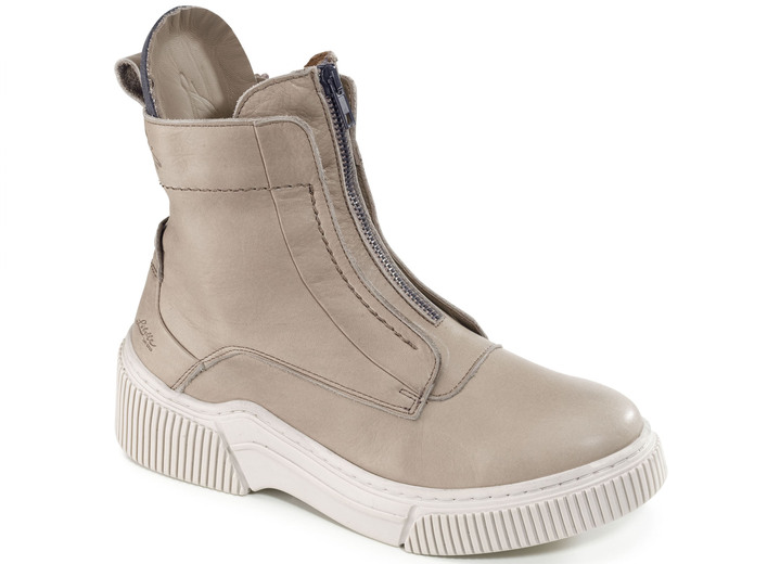 - Libelle Bootie aus Nappaleder mit Zier-Reißverschluss, in Größe 036 bis 042, in Farbe TAUPE Ansicht 2