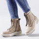 - Libelle Bootie aus Nappaleder mit Zier-Reißverschluss, in Größe 036 bis 042, in Farbe TAUPE – Farbe TAUPE – Ansicht 3