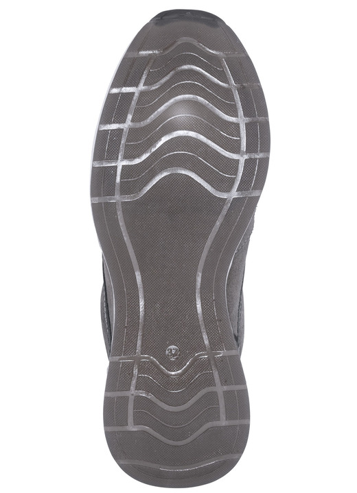 - Slipper aus Rind-Veloursleder, in Größe 036 bis 042, in Farbe GRAU Ansicht 4