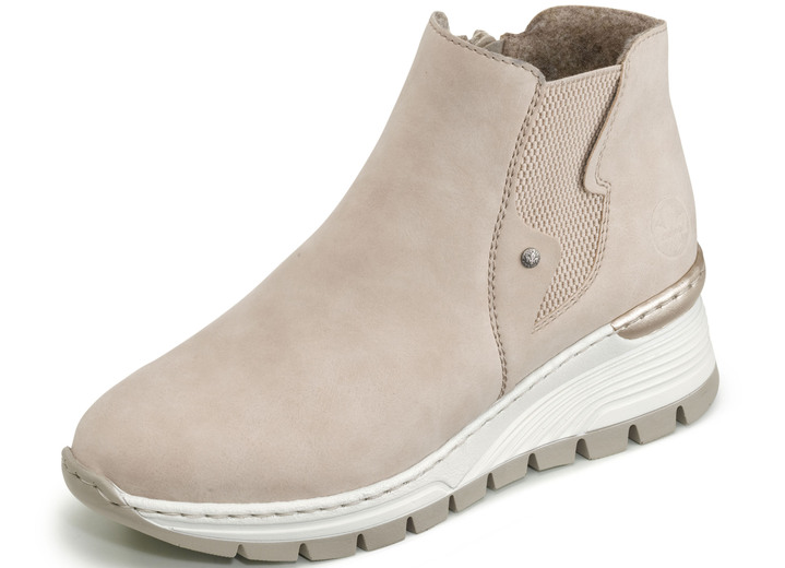 Schuhe - Rieker Stiefelette aus weichem Nubukmaterial, in Größe 036 bis 042, in Farbe BEIGE Ansicht 1