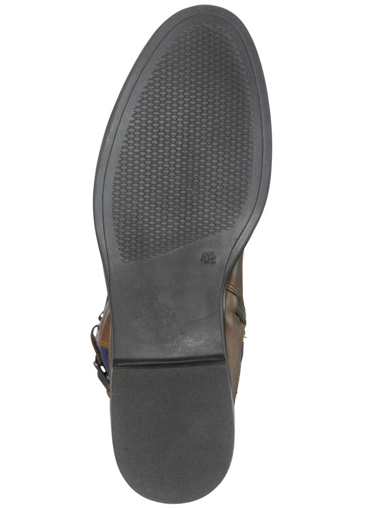 - Caprice Stiefel aus edlem Nappaleder und elastischem Textilmaterial, in Größe 3 1/2 bis 8, in Farbe COGNAC-MARINE Ansicht 4