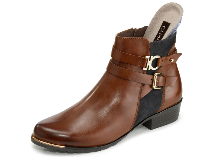 Stiefel & Stiefeletten - Caprice, schicke Damen-Stiefeletten, Weite G, mit herausnehmbarer Decksohle, in Größe 3 1/2 bis 8, in Farbe SCHWARZ-GRAU Ansicht 5