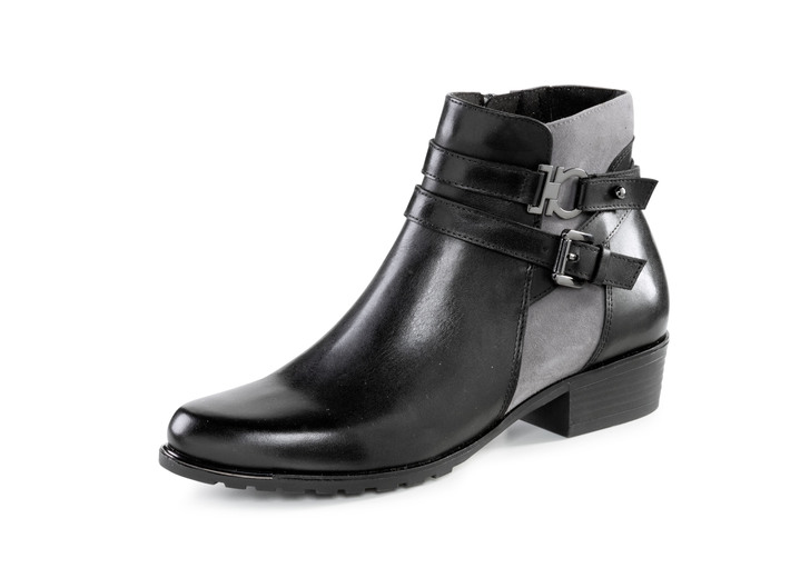 Stiefel & Stiefeletten - Caprice, schicke Damen-Stiefeletten, Weite G, mit herausnehmbarer Decksohle, in Größe 3 1/2 bis 8, in Farbe SCHWARZ-GRAU Ansicht 1