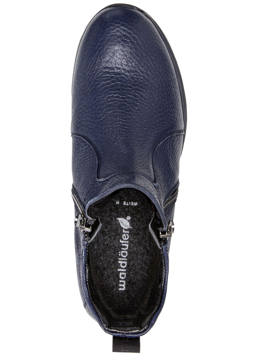 Stiefel & Stiefeletten - Waldläufer, bequeme Damen-Stiefeletten, Weite H, aus Hirschleder, in Größe 3 1/2 bis 8, in Farbe MARINE Ansicht 3