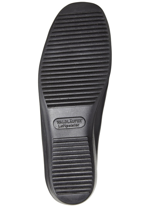 Slipper & Schnürschuhe - Waldläufer, bequeme Damen-Slipper, Weite H, mit herausnehmbarem Fußbett Ansicht 8 Slipper & Schnürschuhe - Waldläufer, bequeme Damen-Slipper, Weite H, mit herausnehmbarem Fußbett, in Größe 3 1/2 bis 8, in Farbe MARINE-COGNAC Ansicht 8