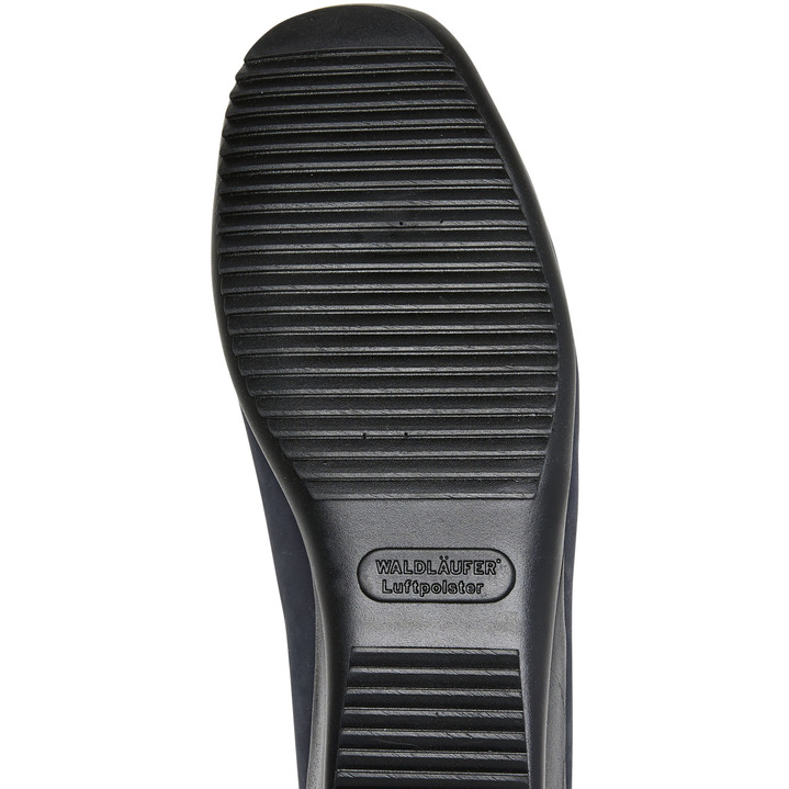 Slipper & Schnürschuhe - Waldläufer, bequeme Damen-Slipper, Weite H, mit herausnehmbarem Fußbett Ansicht 4 Slipper & Schnürschuhe - Waldläufer, bequeme Damen-Slipper, Weite H, mit herausnehmbarem Fußbett, in Größe 3 1/2 bis 8, in Farbe MARINE-COGNAC Ansicht 4