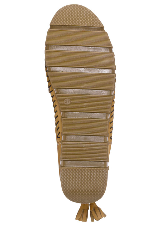 Stiefel & Stiefeletten - Gemini Mokassin-Stiefelette aus Rind-Nappaleder mit Knitter-Struktur, in Größe 036 bis 042, in Farbe WEISS Ansicht 9