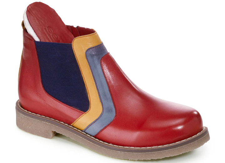 - Gemini Stiefelette mit dekorativem Einsatz, in Größe 036 bis 042, in Farbe ROT-BUNT Ansicht 2
