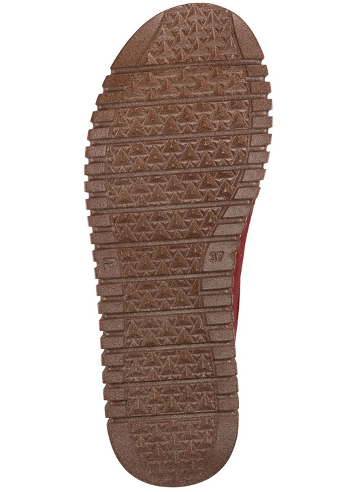 Slipper & Schnürschuhe - Mokassin-Schnürschuh aus Rind-Nubukleder, in Größe 036 bis 041, in Farbe ROT Ansicht 3