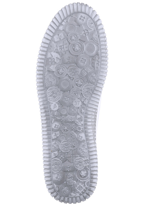 - Gemini Slipper aus Rind-Nappaleder mit Zierösen, in Größe 036 bis 042, in Farbe WEISS Ansicht 4