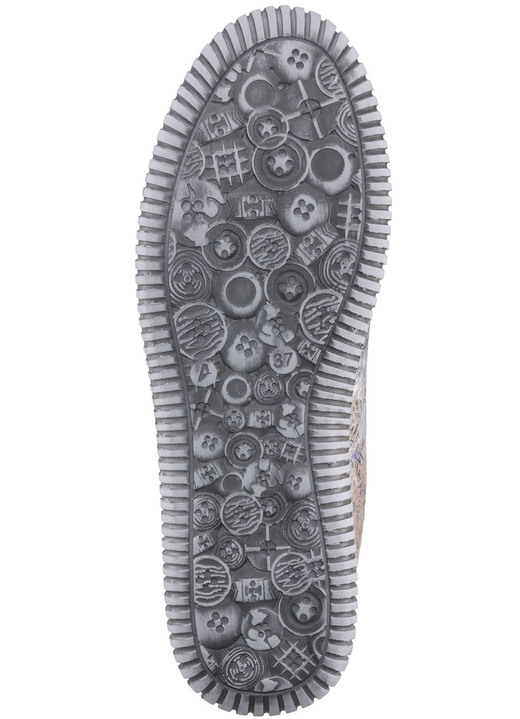 - Gemini Sneaker aus teilweise floral bedrucktem Rindleder, in Größe 036 bis 041, in Farbe TAUPE-BUNT Ansicht 5