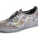 - Gemini Sneaker aus teilweise floral bedrucktem Rindleder, in Größe 036 bis 041, in Farbe TAUPE-BUNT – Farbe TAUPE-BUNT – Ansicht 1