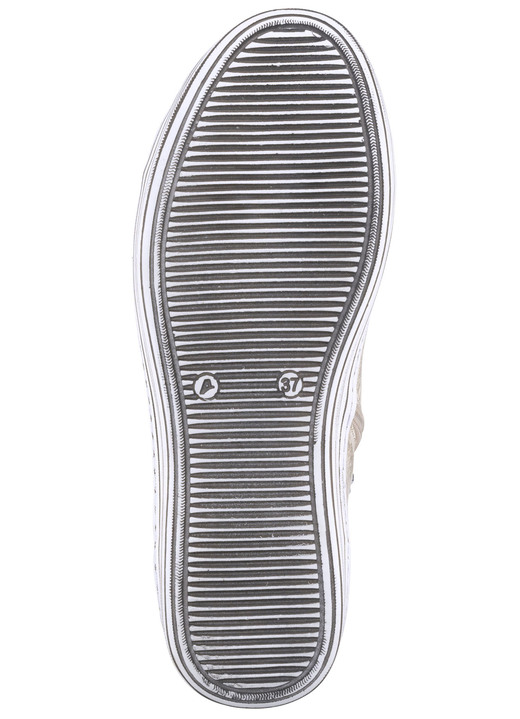 - Gemini Schnür-Booties aus geprägtem Rindleder mit Metallic-Schimmer Ansicht 4 - Gemini Schnür-Booties aus geprägtem Rindleder mit Metallic-Schimmer, in Größe 036 bis 042, in Farbe MATTGOLD Ansicht 4