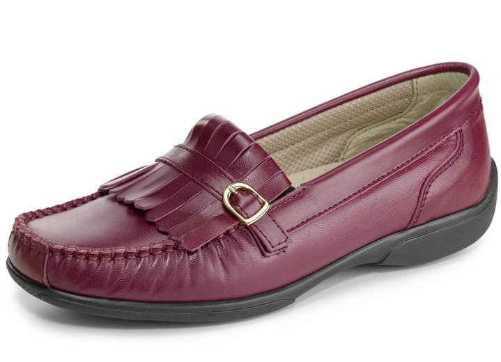 Slipper & Schnürschuhe - ELENA EDEN, klassische Damen-Slipper, Weite H, mit herausnehmbarem Lederfußbett Ansicht 1 Slipper & Schnürschuhe - ELENA EDEN, klassische Damen-Slipper, Weite H, mit herausnehmbarem Lederfußbett, in Größe 036 bis 042, in Farbe BORDEAUX Ansicht 1