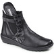 - Gemini Stiefelette aus teilweise bedrucktem Rind-Nappaleder – Farbe SCHWARZ – Ansicht 2 - Gemini Stiefelette aus teilweise bedrucktem Rind-Nappaleder, in Größe 036 bis 042, in Farbe SCHWARZ – Farbe SCHWARZ – Ansicht 2