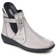 - Gemini Stiefelette aus teilweise bedrucktem Rind-Nappaleder – Farbe KIESEL – Ansicht 2 - Gemini Stiefelette aus teilweise bedrucktem Rind-Nappaleder, in Größe 036 bis 042, in Farbe KIESEL – Farbe KIESEL – Ansicht 2