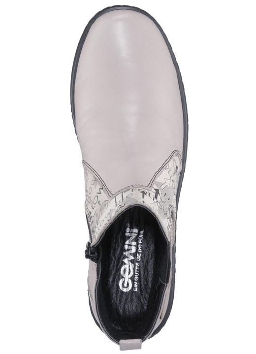 - Gemini Stiefelette aus teilweise bedrucktem Rind-Nappaleder Ansicht 3 - Gemini Stiefelette aus teilweise bedrucktem Rind-Nappaleder, in Größe 036 bis 042, in Farbe KIESEL Ansicht 3