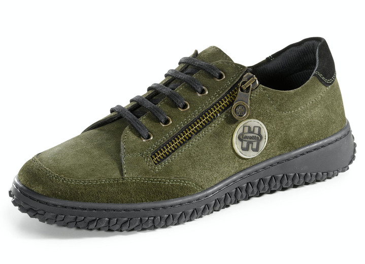 - Schnürschuh im modischen Design, in Größe 036 bis 042, in Farbe KHAKI-SCHWARZ Ansicht 1
