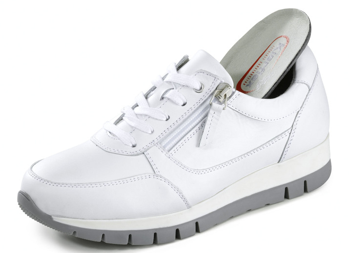 Slipper & Schnürschuhe - ELENA EDEN, sportliche Damen-Sneaker, Weite H, mit herausnehmbarem Fußbett Ansicht 2 Slipper & Schnürschuhe - ELENA EDEN, sportliche Damen-Sneaker, Weite H, mit herausnehmbarem Fußbett, in Größe 036 bis 042, in Farbe WEISS Ansicht 2