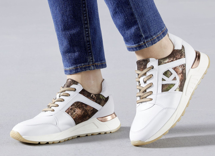 - Sneaker im modischem Design, in Größe 036 bis 042, in Farbe WEISS Ansicht 3