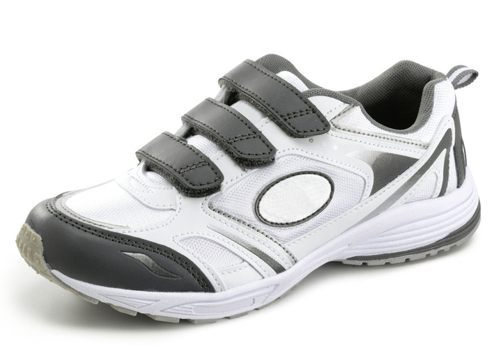 - Klett-Sneaker in sportlicher Ausführung, in Größe 036 bis 042, in Farbe WEISS-GRAU Ansicht 1