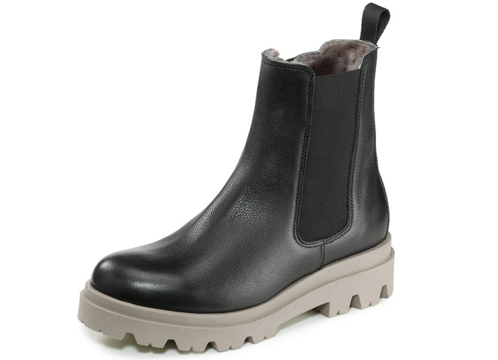 Stiefel & Stiefeletten - Trendige Stiefelette mit kuscheligem Lammfellfutter Ansicht 4 Stiefel & Stiefeletten - Trendige Stiefelette mit kuscheligem Lammfellfutter, in Größe 036 bis 041, in Farbe BEIGE Ansicht 4
