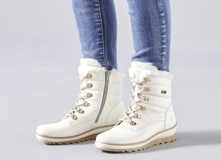 Stiefel & Stiefeletten - Remonte, gefütterte Damen-Stiefeletten, Winterschuhe, Weite G, mit Lammwolle, in Größe 036 bis 043, in Farbe NATURWEISS Ansicht 6