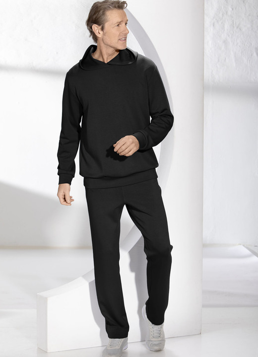 Sport- & Freizeitmode - Hoodie von „Klaus Modelle“ in 3 Farben Ansicht 2 Sport- & Freizeitmode - Hoodie von „Klaus Modelle“ in 3 Farben, in Größe L (52/54) bis XXL (60/62), in Farbe SCHWARZ Ansicht 2