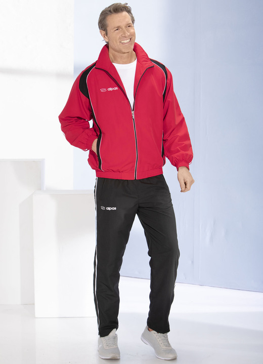Freizeitanzüge - Freizeitanzug von „alpas“ Freizeitanzüge - Freizeitanzug von „alpas“, in Größe 3XL (58) bis XXL (56), in Farbe ROT-SCHWARZ
