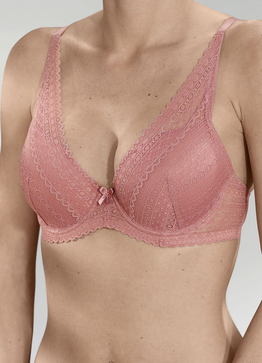 - Sassa Bügel-BH aus zarter Elastikspitze, in Größe 075 bis 095, in Cup B, in Farbe TERRA Ansicht 4