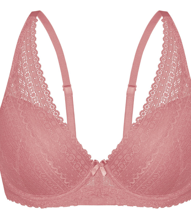 Damenwäsche - Sassa Bügel-BH aus zarter Elastikspitze, in Größe 075 bis 095, in Cup D, in Farbe TERRA Ansicht 3