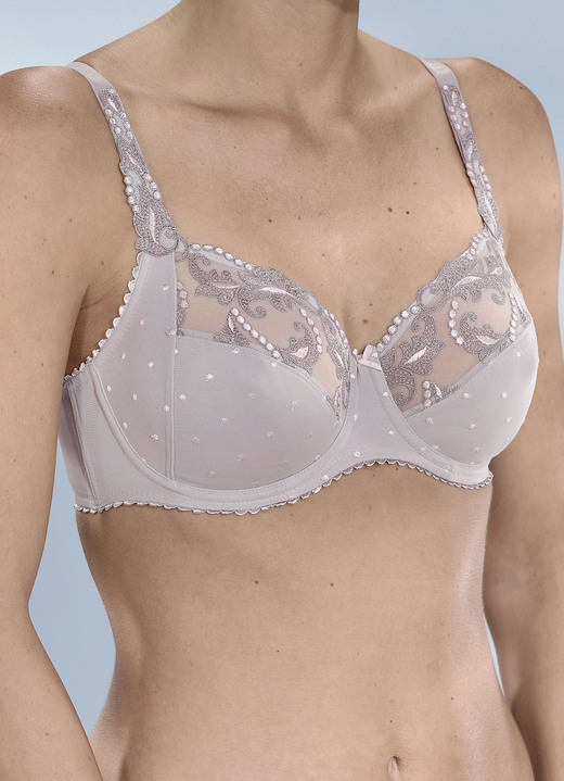 Bügel-BH - Felina-Bügel-BH mit hochwertiger Stickerei, in Größe 075 bis 100, in Cup E, in Farbe PERLGRAU Ansicht 3