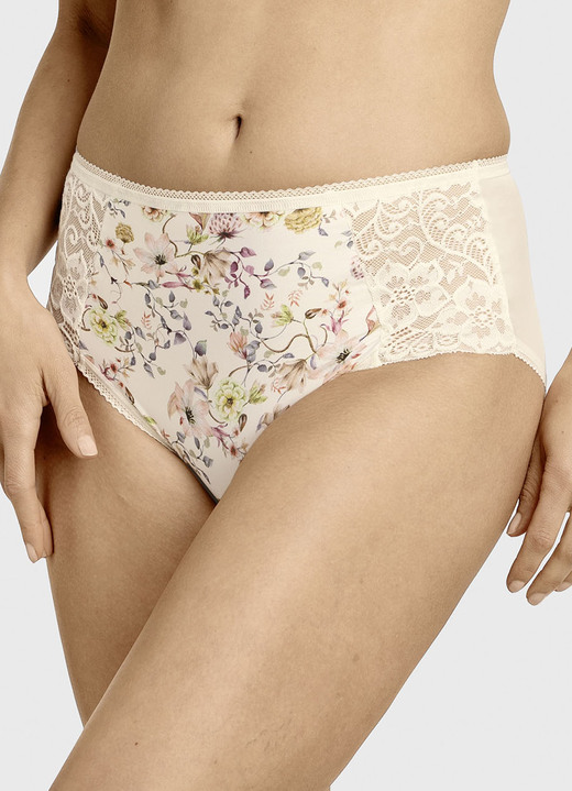 Slips - Miss Mary Slip mit farbharmonischem Floraldessin, in Größe 038 bis 054, in Farbe SCHWARZ-BUNT Ansicht 6