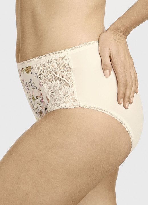 Slips - Miss Mary Slip mit farbharmonischem Floraldessin, in Größe 038 bis 054, in Farbe SCHWARZ-BUNT Ansicht 7