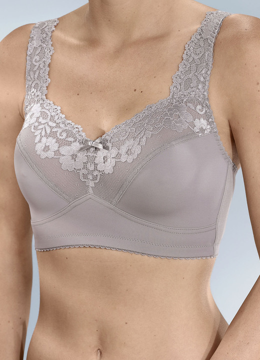 - BH mit elastischer Spitze im Vorderteil, in Größe 080 bis 110, in Cup D, in Farbe TAUPE Ansicht 1