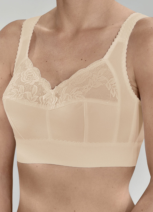Soft-BH - BH mit extrabreitem Unterbrustband Ansicht 2 Soft-BH - BH mit extrabreitem Unterbrustband, in Größe 080 bis 120, in Cup B, in Farbe WEISS Ansicht 2