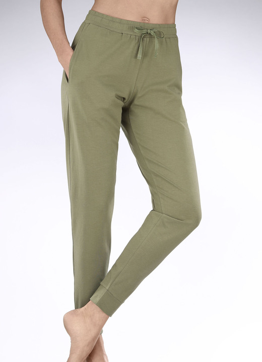 Schlafanzüge & Shortys - Hose mit BIO-Baumwolle und seitlichen Eingriffstaschen Ansicht 2 Schlafanzüge & Shortys - Hose mit BIO-Baumwolle und seitlichen Eingriffstaschen, in Größe 036 bis 052, in Farbe MARINE Ansicht 2