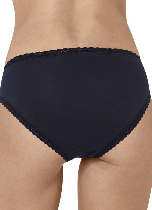 Slips - Sloggi 24/7 Dreierpack Slips mit Spitzenbandabschlüssen Ansicht 5 Slips - Sloggi 24/7 Dreierpack Slips mit Spitzenbandabschlüssen, in Größe 038 bis 048, in Farbe SCHWARZ Ansicht 5