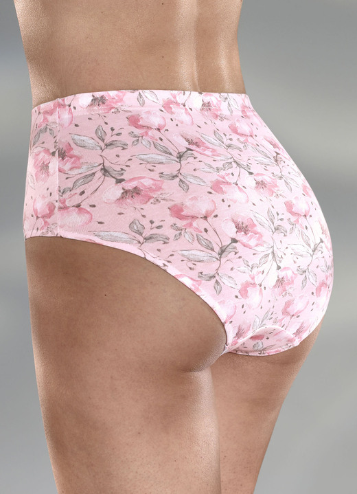 Slips - Viererpack Slip mit Floraldruck, in Größe 038 bis 054, in Farbe ROSÉ-BUNT Ansicht 2