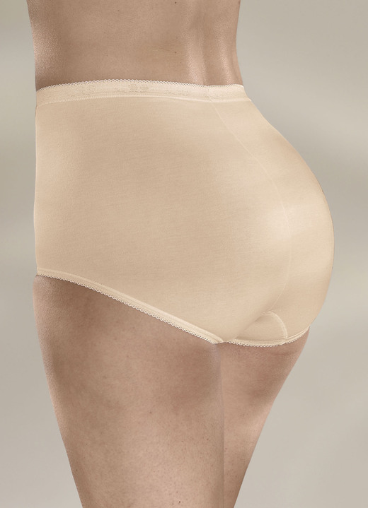 Slips - Sloggi Dreierpack Maxi Slip mit elastischen Abschlüssen Ansicht 6 Slips - Sloggi Dreierpack Maxi Slip mit elastischen Abschlüssen, in Größe 038 bis 058, in Farbe WEISS Ansicht 6