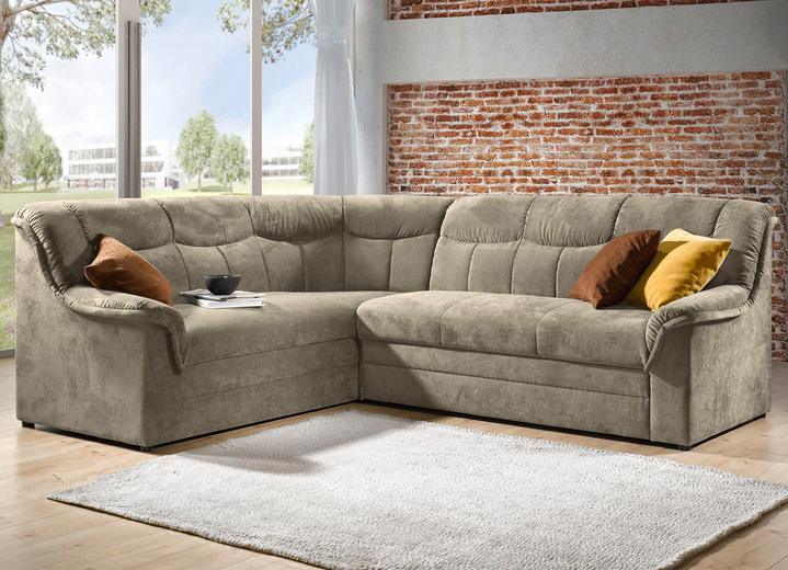 Polsterecken - Frei im Raum aufstellbare Polsterecke mit Bettfunktion, in Farbe BEIGE Ansicht 7