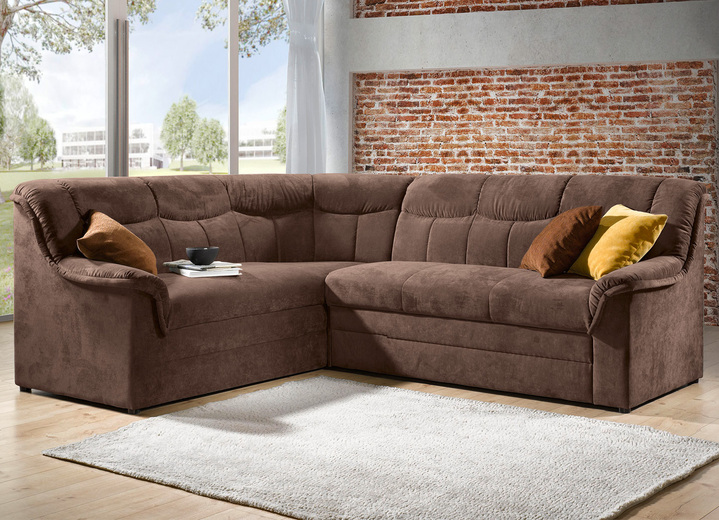 Polsterecken - Frei im Raum aufstellbare Polsterecke mit Bettfunktion, in Farbe BEIGE Ansicht 5